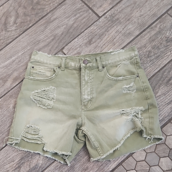 BDG Pants - Olive Distressed Women's Shorts